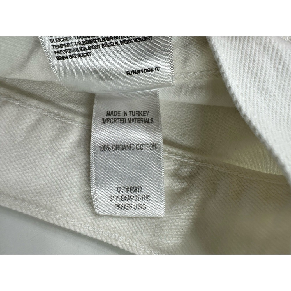 AGOLDE Sz 33 Parker Long White Button Fly Loose Fit Shorts High-Rise 4" Inseam - Picture 6 of 7